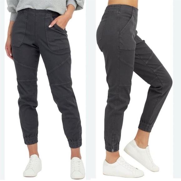 SPANX Pants - SPANX Jogger Pants Size Small Gray Utility Cargo Stretch Casual